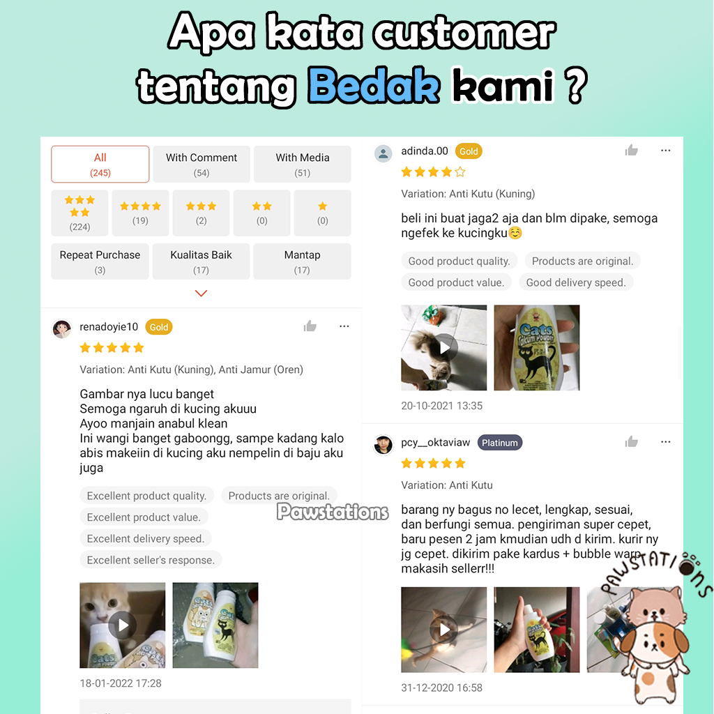 Bedak Kucing Cat Talcum Powder Bedak Kucing Anti Jamur Bedak Kucing Anti Kutu