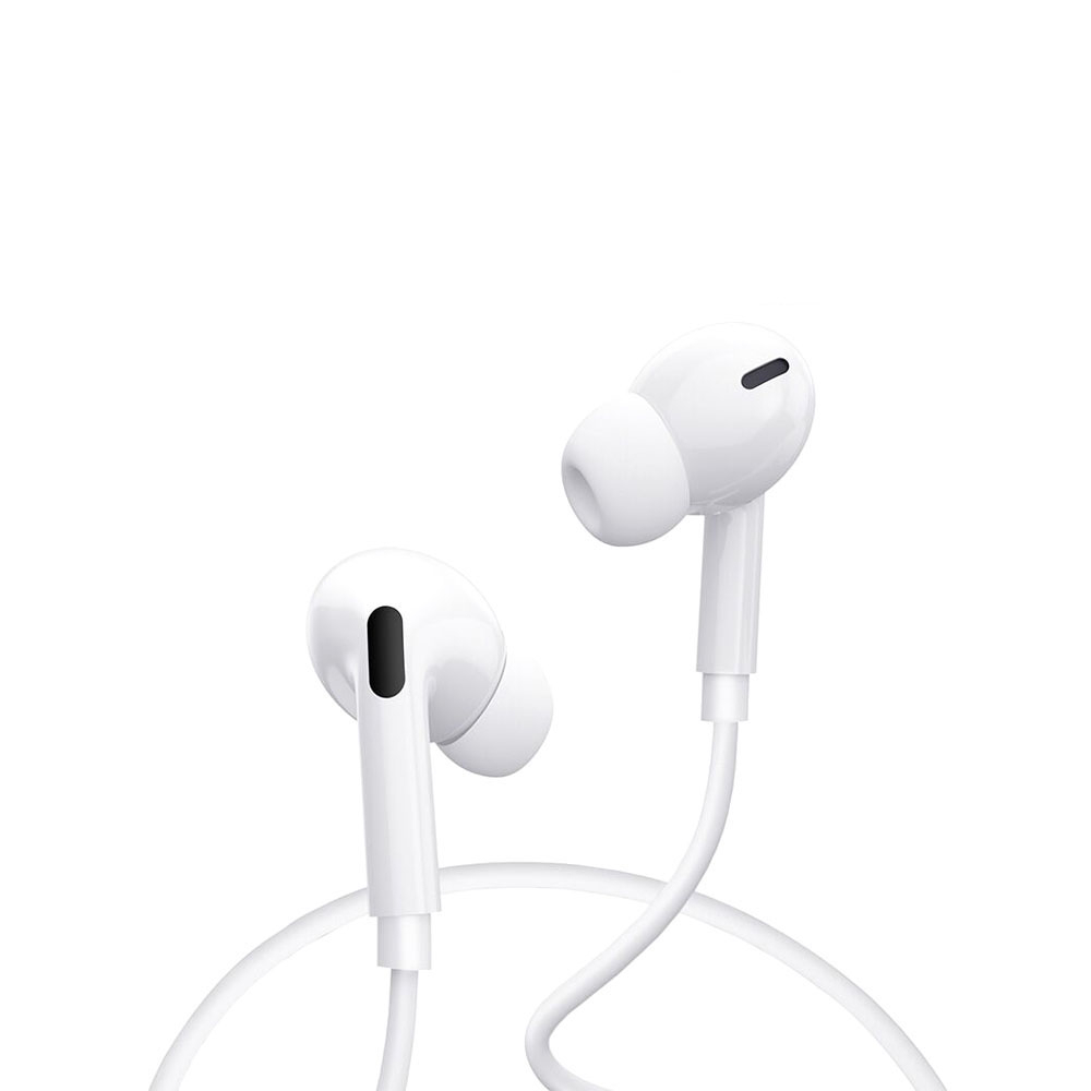 Earphone Stereo with Microphone - White