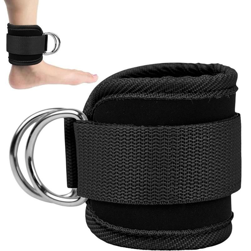 Ankle Strap Fitness Gym Adjustable Strap Pergelangan Kaki Dengan D-Ring Strap Fitness Ankle Untuk Fitness / Gym