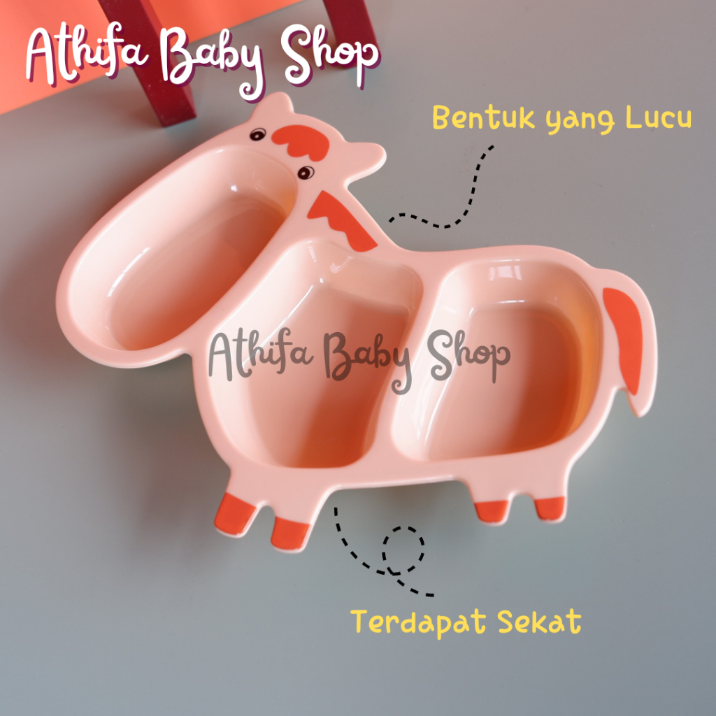 Set Tempat Makan Bayi Baby Safe Feding Set Karakter MPASI Bayi Set Peralatan Makan Bayi FS801 FS802