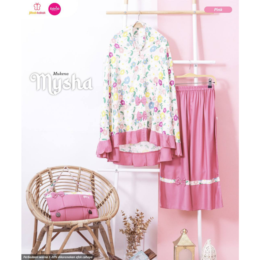Babyjab Mukena Mysha Anak Perempuan Lucu - Baby Jab Sholat Hijab Jilbab Cewek Bayi Usia 1 2 3 4 5 6 7 8 9 10 11 Tahun