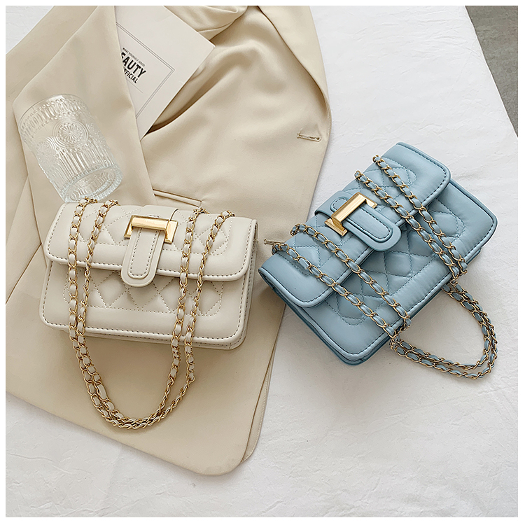 Tas Wanita Explosive Trendy Fashion Bags Serbaguna High Sense Small Shoulder Messenger Bag Net Merah Wanita Kecil Tas Rantai Messenger Bag Tekstur Kasual Tas Bahu Genggam