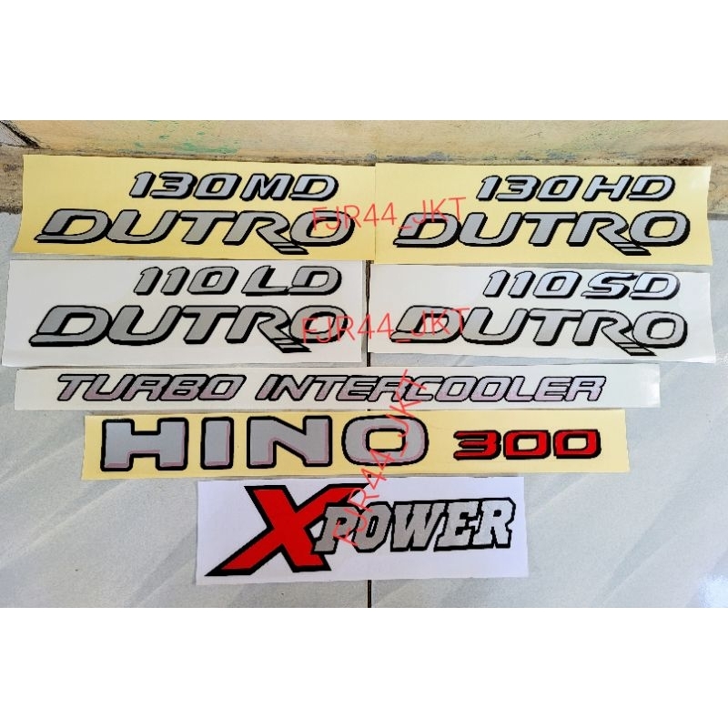 stiker truk hino 300 lohan tulisan/stiker xpower/stiker dutro 110 sd/stiker dutro 130 md/stiker dutro 130 hd