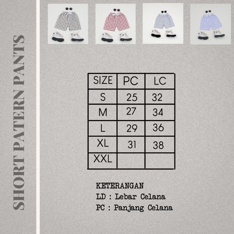 SHORT PATTERN PANTS - Promo 10.10 Celana kain katun nyaman Anak Cewek Cowok Street Pants Stretch Laki Perempuan Lucu Murah 1-4 Tahun