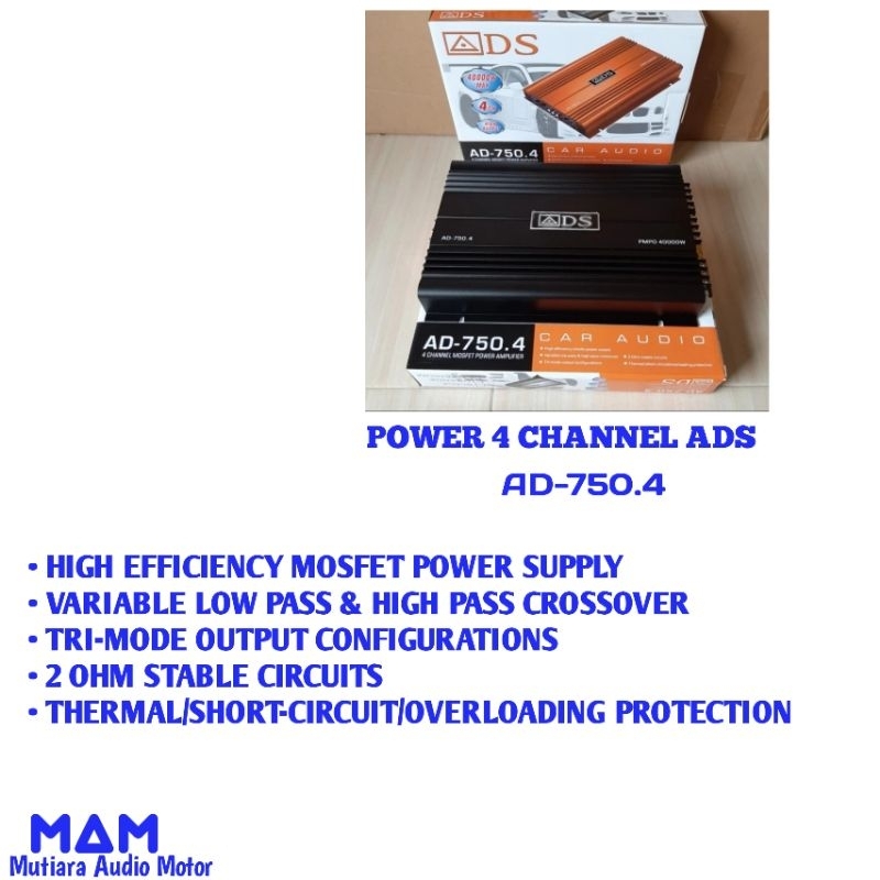 POWER 4 CHANNEL ADS AD-750.4