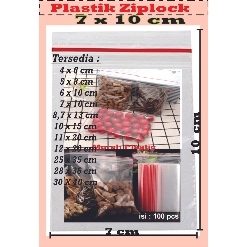 PLASTIK ZIPLOCK/KLIP  7 X 10 CM