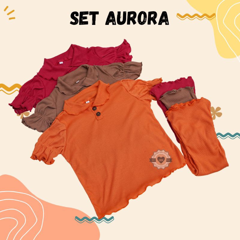 Baju Setelan ROCELLA Anak Perempuan Lekmong Crinkle Airflow Premium 2-6 Tahun Dengan Rok Celana Cewek