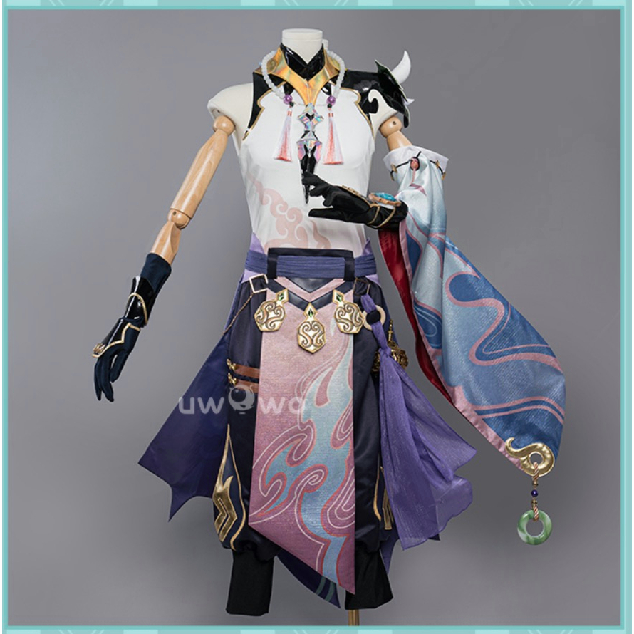 UWOWO Xiao Cosplay Genshin Impact Xiao Yaksha Cosplay Costume Liyue Anemo Male Cosplay Xiao Costumes Halloween Outfits