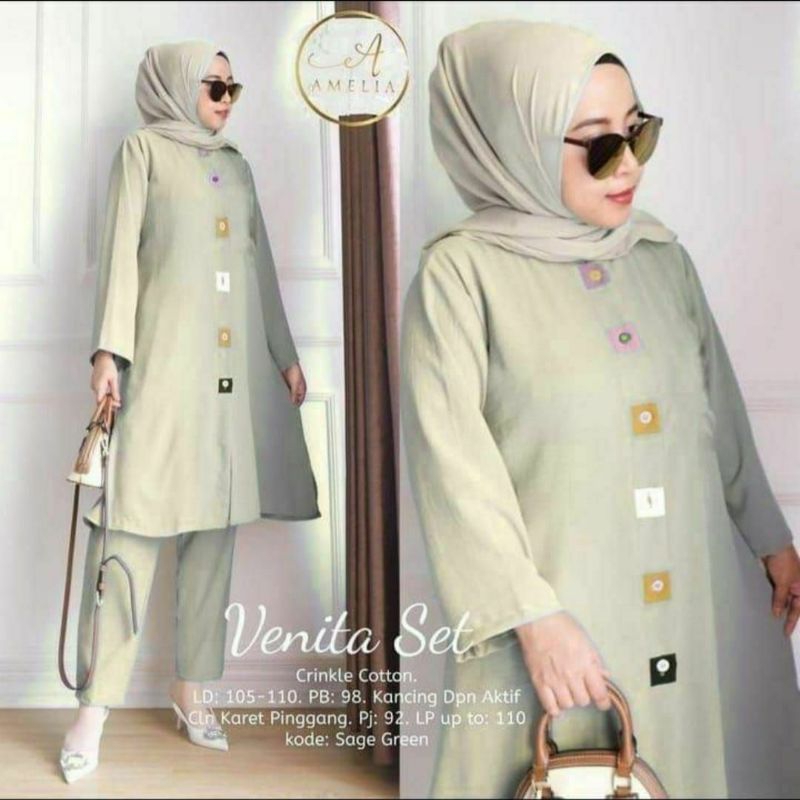 VENITA SET - SETELAN TUNIK RAYON