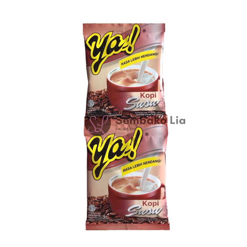 Kopi Ya Susu Renteng Isi 10pc Sachet / Ya Kopi Susu Renteng