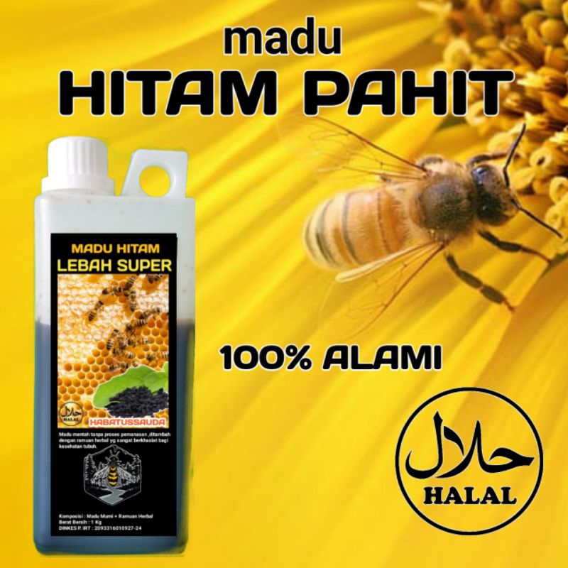 

MADU LEBAH SUPER, HITAM PAHIT 1 KG