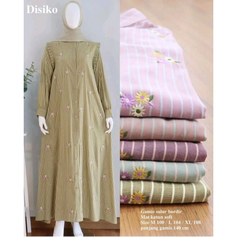 Disiko Exclusive Gamis Salur Bordir