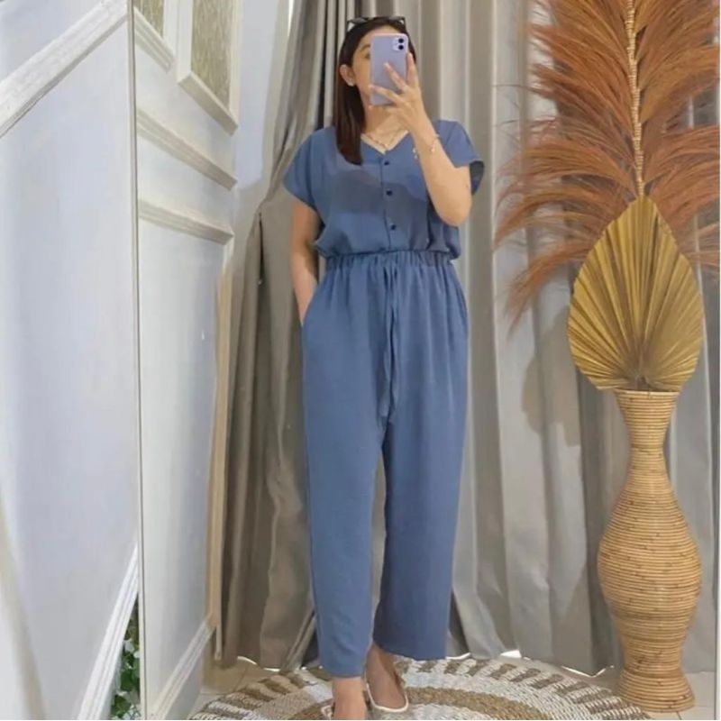 setelan crinkle cp busui jumbo/one set andin crinkle jumbo