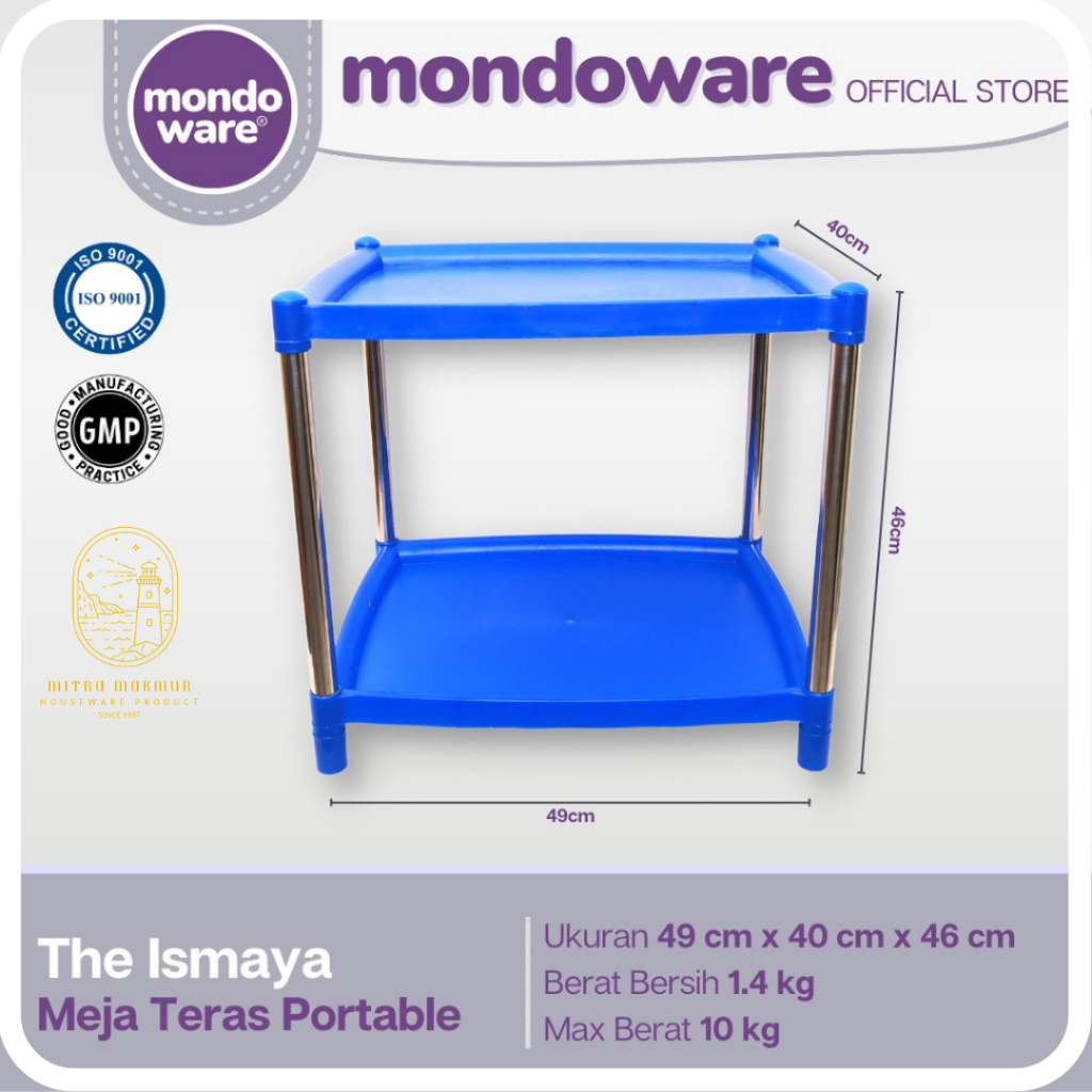 SALE!! MONDOWARE MEJA PLASTIK MEJA TERAS PORTABLE PREMIUM ISMAYA TABLE T4050 MEJA MURAH