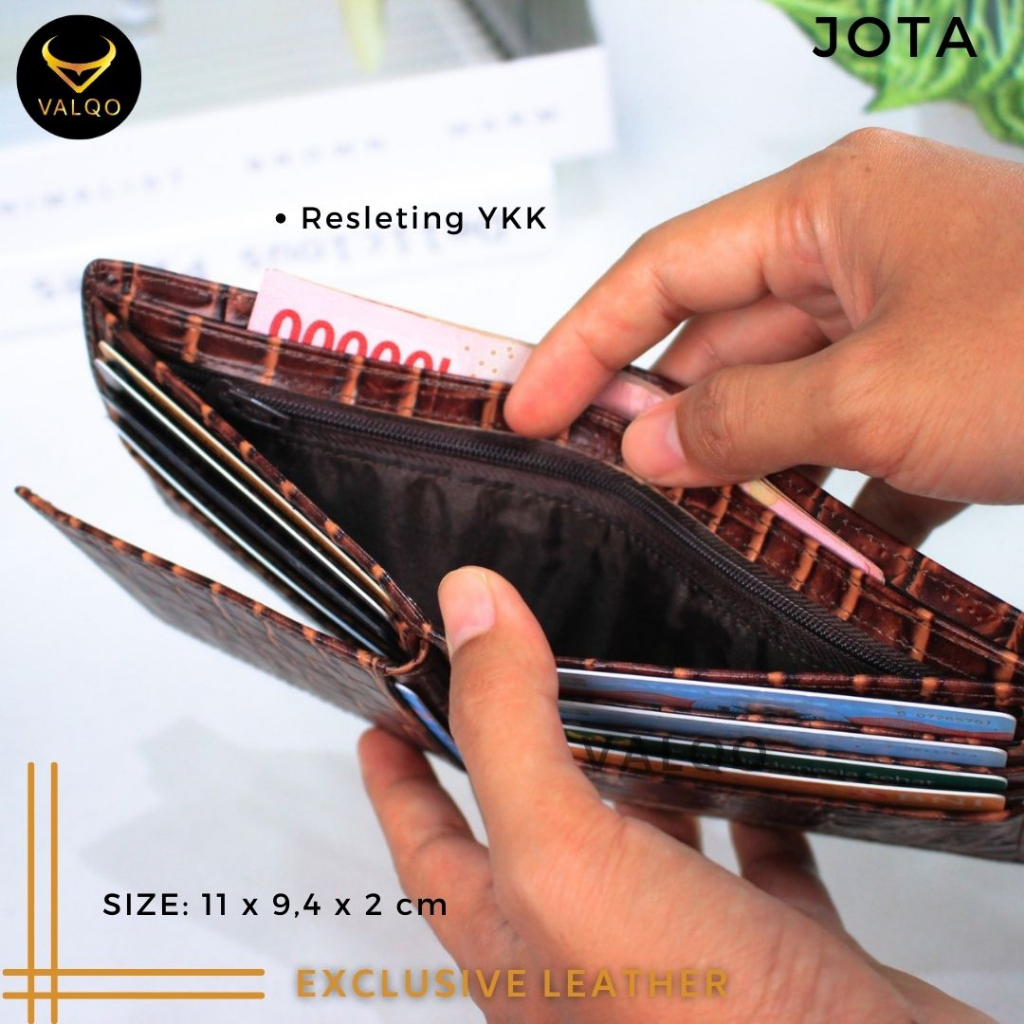 [VALQO] JOTA Dompet Kulit Sapi Motif BY Cowok Pria Laki Kartu bisa COD