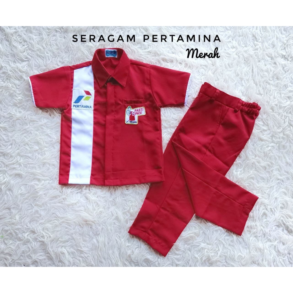 Baju Karyawan Pertamina Anak / Baju Anak Unik / Kostum Karnaval Anak