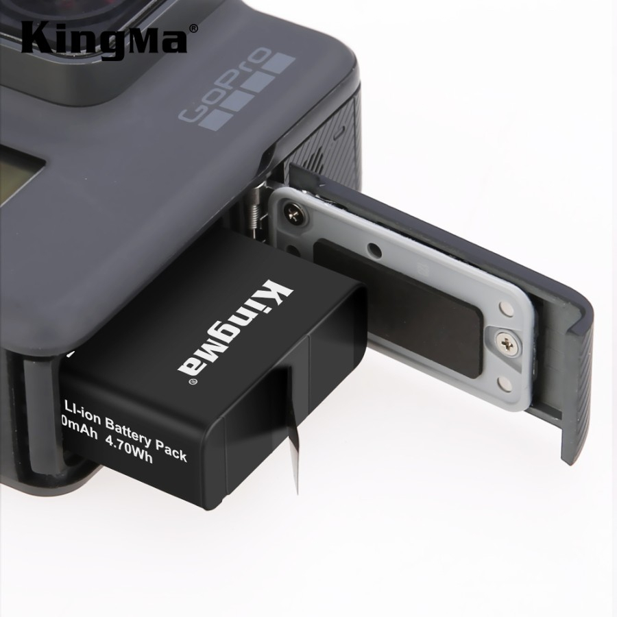 KINGMA BATTERY GOPRO HERO 7 6 5 - 2 PACK WITH TRIPLE SLOT CHARGER