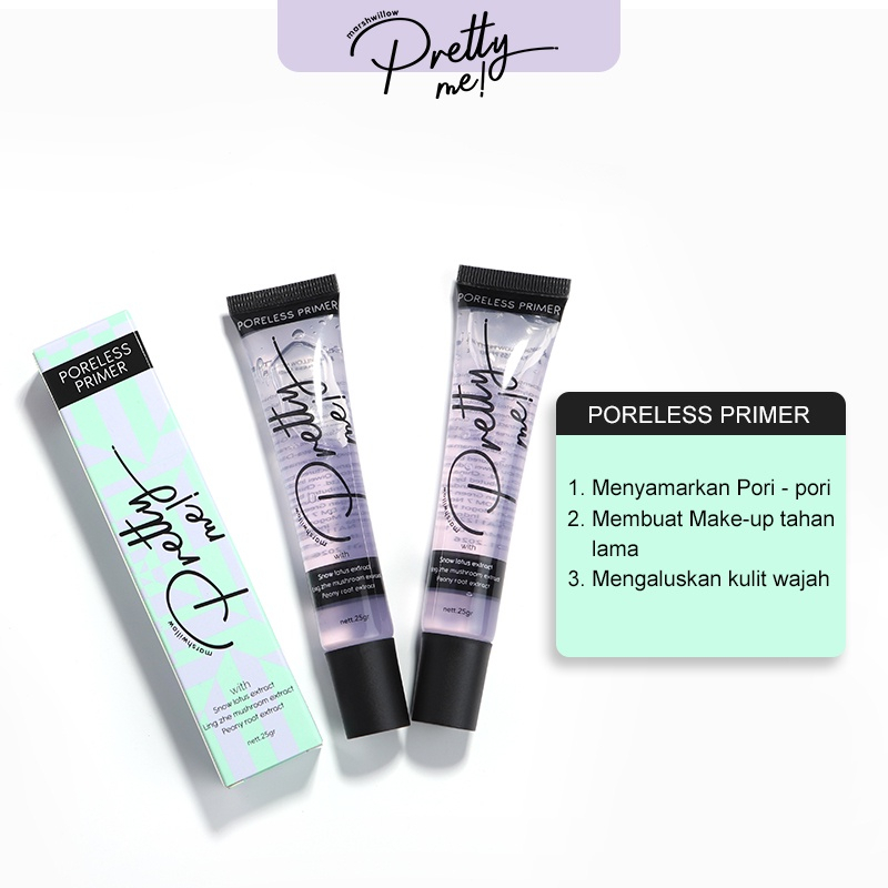 (RM) Marshwillow Pretty Me Poreless Primer By Natasha Wilona - PRIMER BASE MAKE UP - CREAM ALAS MAKE UP MARSHWILLOW