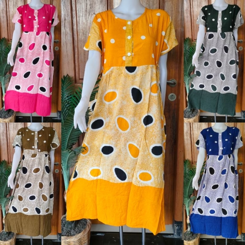 DASTER RAYON PANJANG SEKDRES FIARA LENGAN PENDEK BUSUI UKURAN L BY HUZA