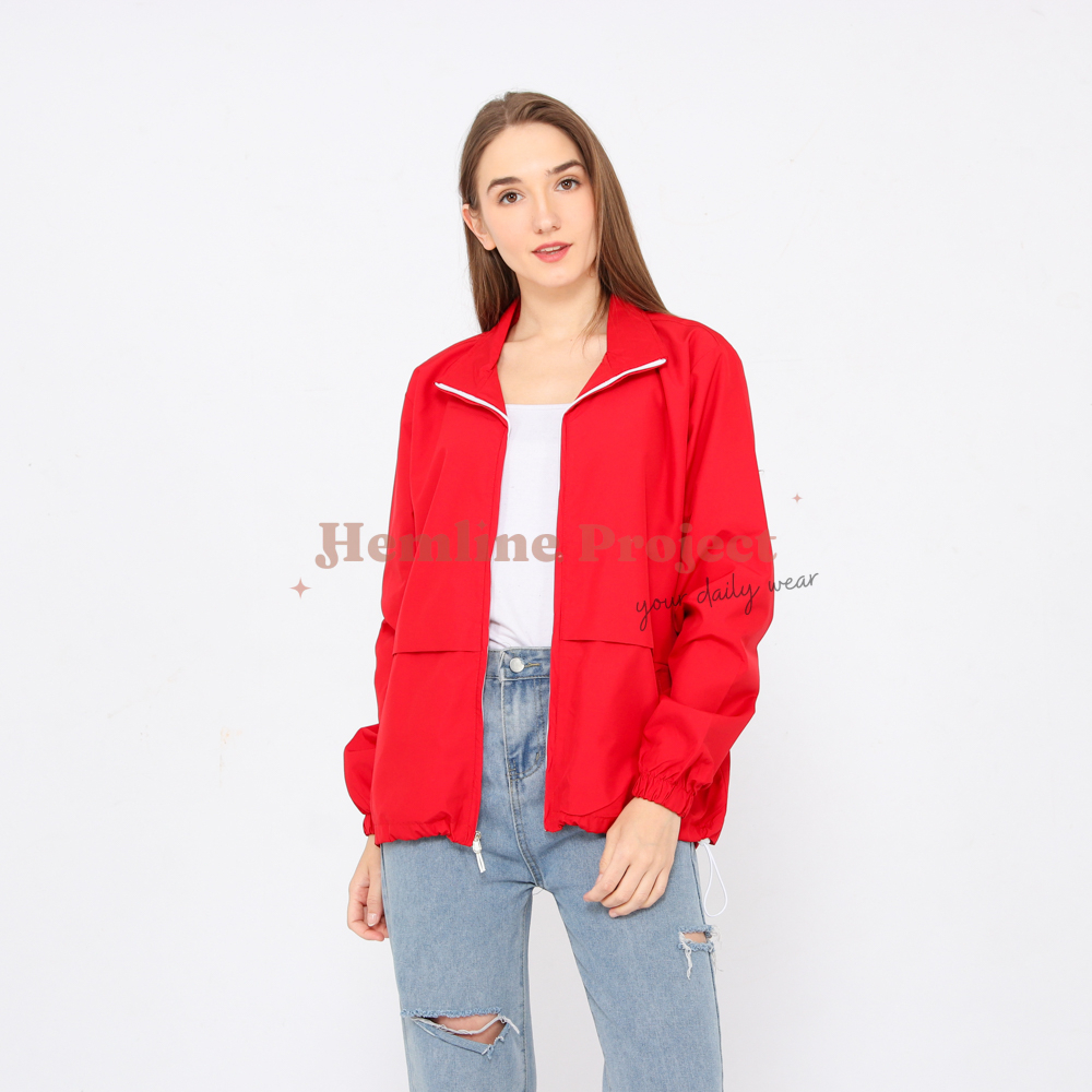 Elya Jaket Coach Wanita - Sport Red