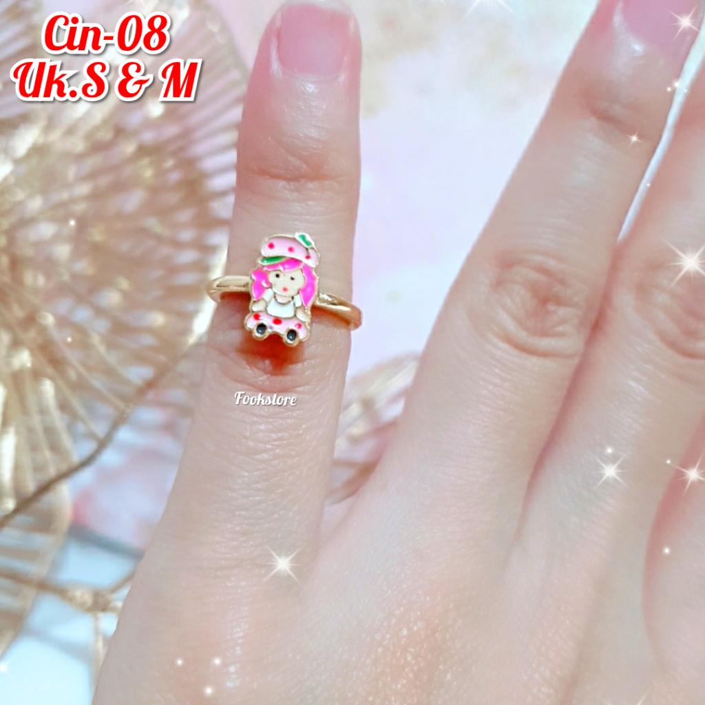 CINCIN ANAK MOTIF KARTUN CEWEK STRAWBERRY /CIN-08