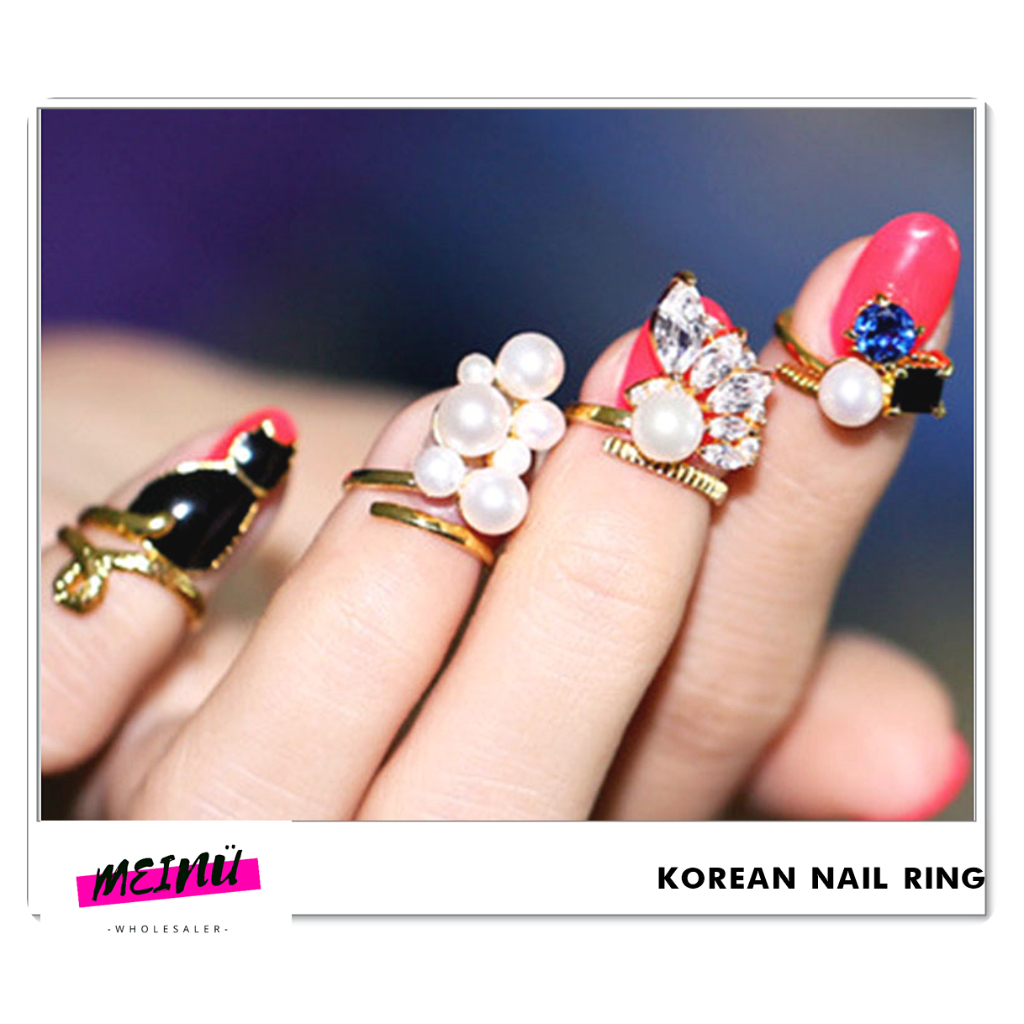 Aksesoris Cincin Wanita "Korean Nail Ring" Cincin Kuku