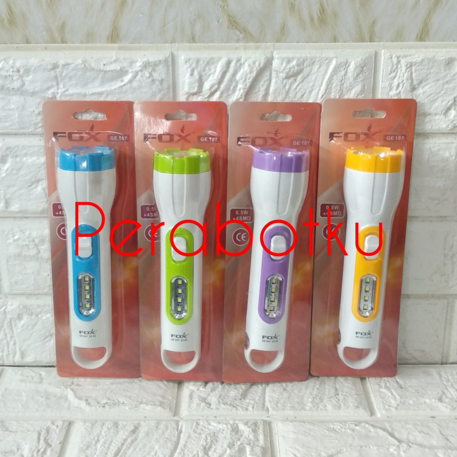 Emergency Charge Lampu Senter Cas FOX 2 in 1 GE-106
