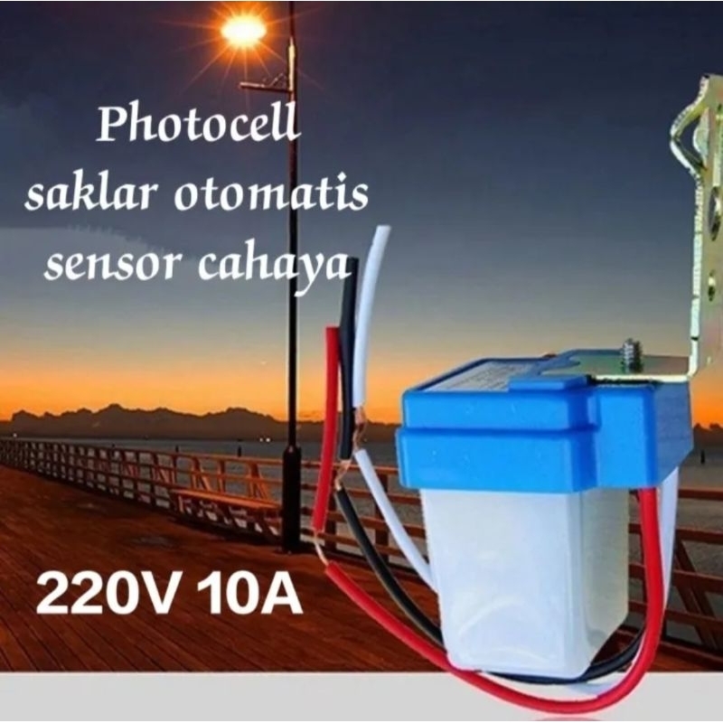 AC 220/10A Photo sell Saklar Otomatis Sensor Cahaya, Lampu Jalan Otomatis, Cocok Buat Lampu Pabrik, 