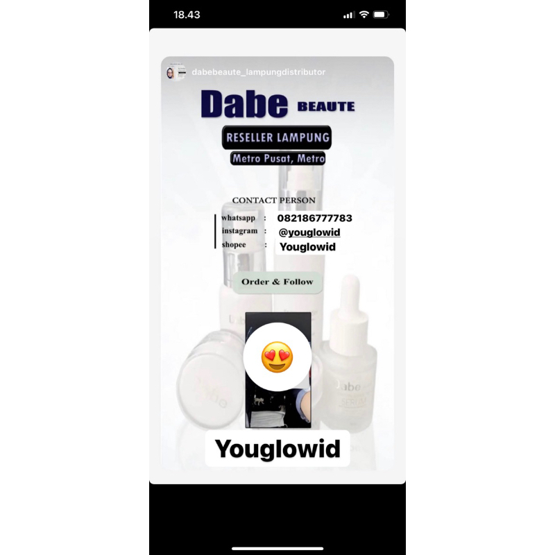 【Official Seller】DABE BEAUTE Paket Wajah Luxury Glowing Acne | Serum Acne Chrystal Diamond | Skincare Semua Jenis Kulit