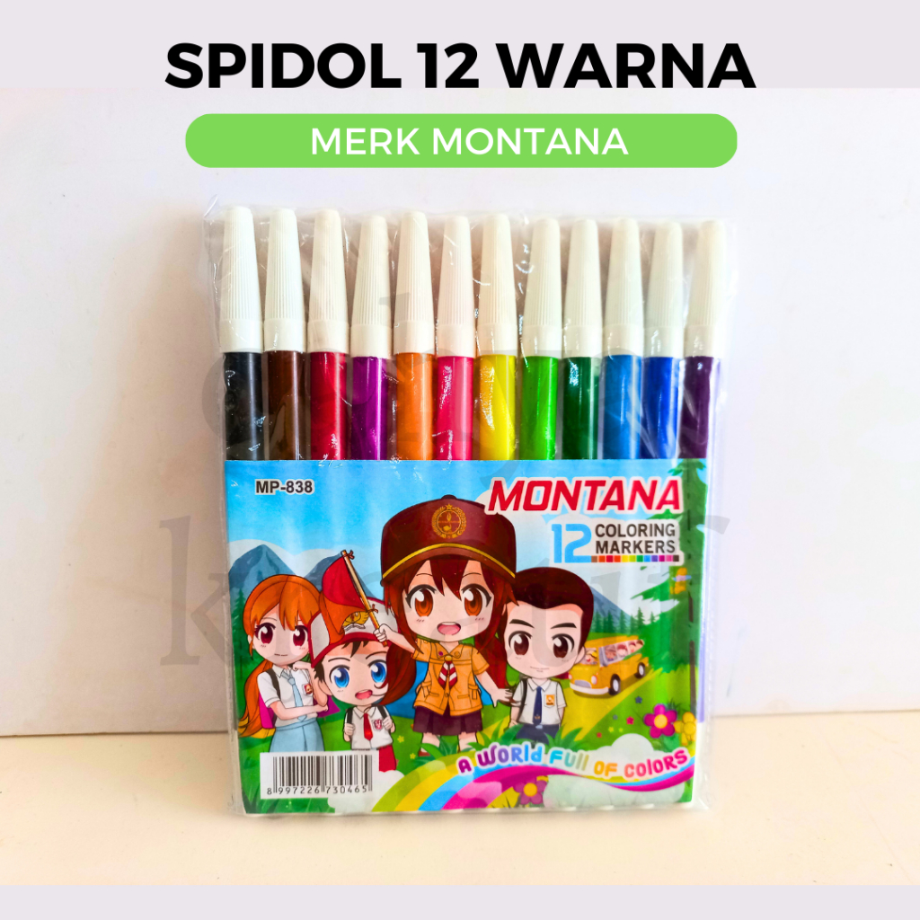 

Spidol Warna 12 warna