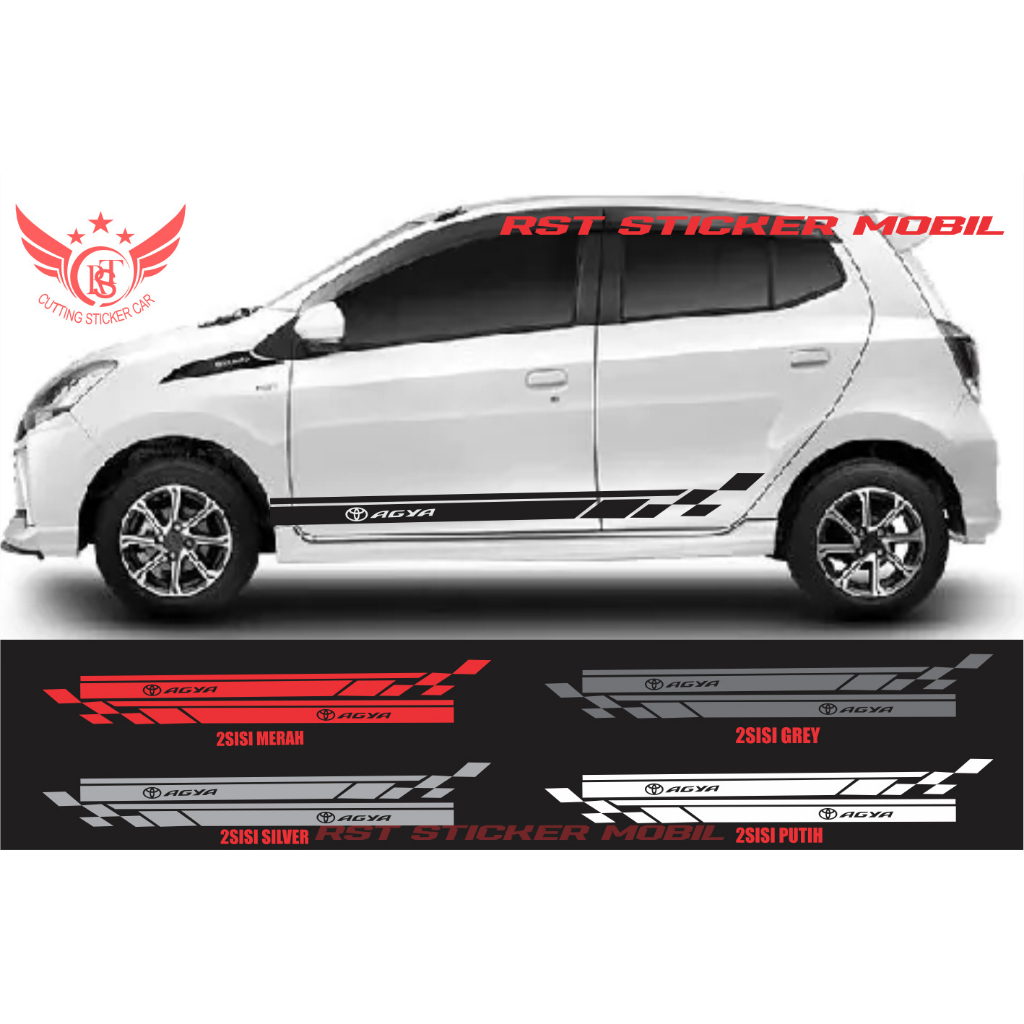 sticker stiker mobil agya cutting sticker mobil agya terbaru