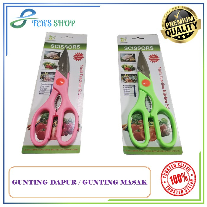 Gunting Dapur Stainless Steel Multifungsi / Gunting Daging dan Sayur Serbaguna / Gunting masak / Gun