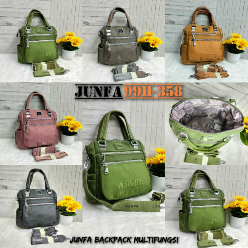 Tas ransel JUNFA wanita 3 in1 multifungsi 9911-358 Backpack
