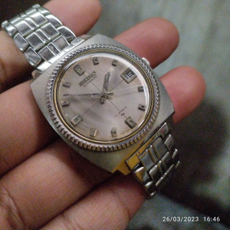 jam tangan vintage seiko 7005 flueted bezel
