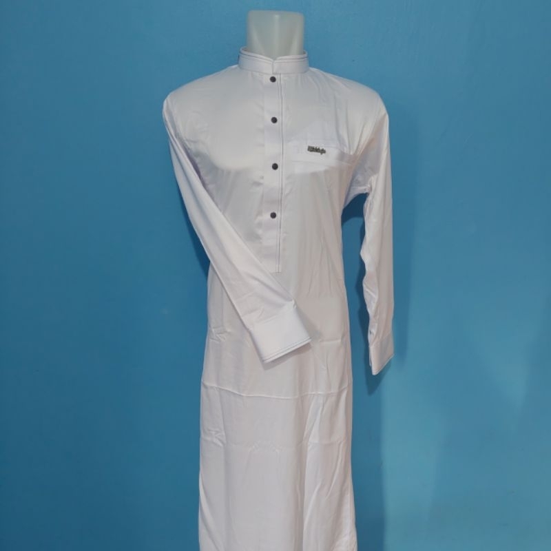 gamis al wafa/gamis putih/jubah al wafa/gamis putih al wafa/jubah putih/al wafa medium gold