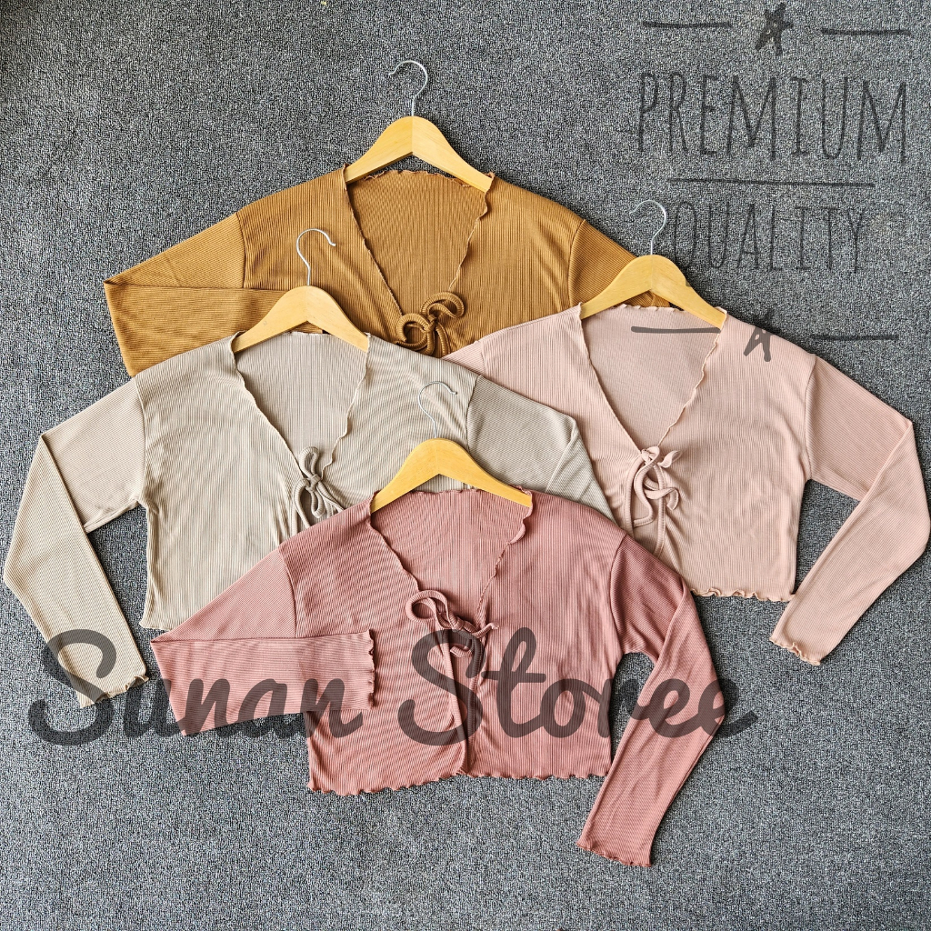 CARDIGAN CROP / CARDIGAN RAJUT CROP / CARDIGAN KOREA BY SUNAN STOREE