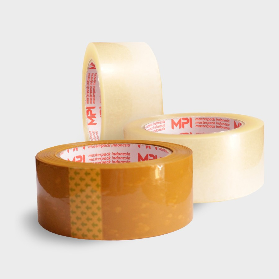 Lakban bening coklat 45mm x 110 yard Di Jamin TEBAL merk MPI setara daimaru