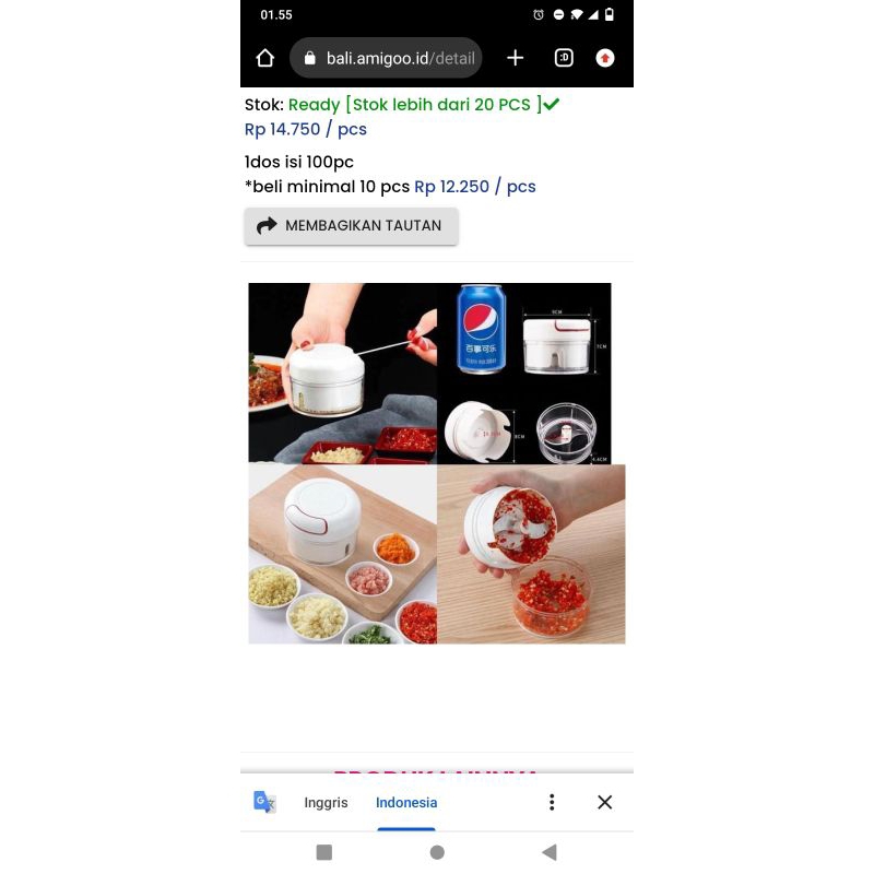 food coper tarik mini