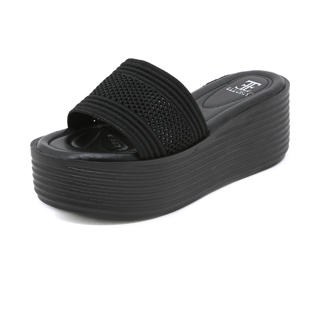 PROMO SANDAL WEDGES ELLORA WANITA IMPORT MURAH