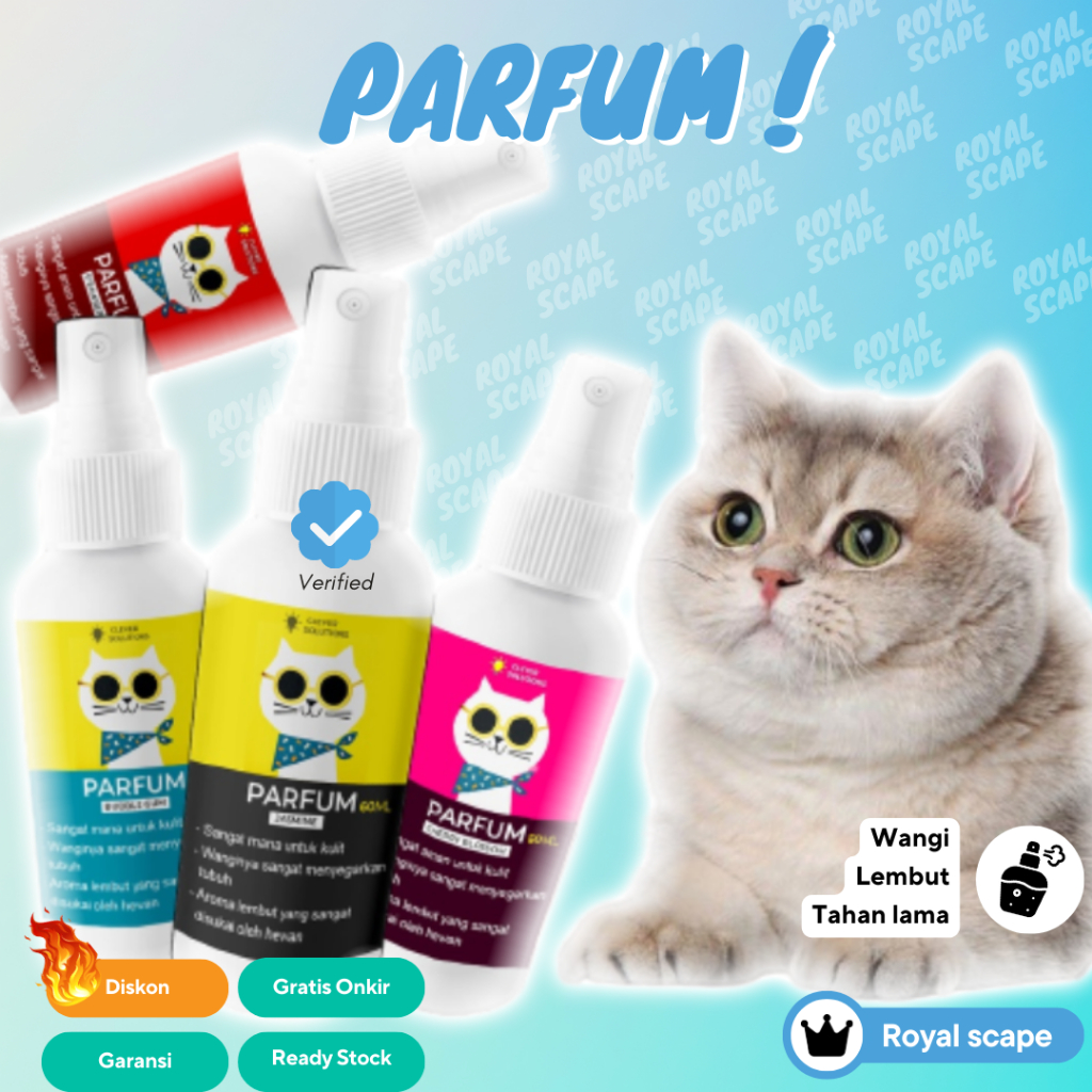 Parfum Kucing Kelinci Hamster Sugar Glider Pelembut Bulu Premium Wangi Tahan Lama 60ML