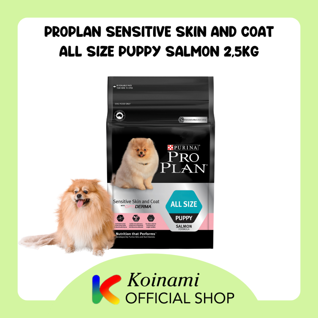 Proplan Sensitive Skin and Coat All Size Puppy Salmon 2.5kg - Makanan Anak Anjing - Makanan Puppy - Dog Food