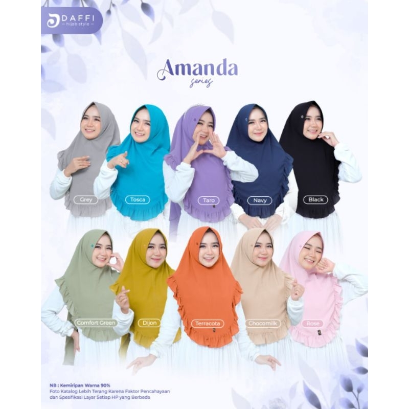 AMANDA DAFFI HIJAB Jilbab Hijab Jilbab Daffi Khimar Ceruty Daffi Khimar Ceruty Branded Jilbab Terbar