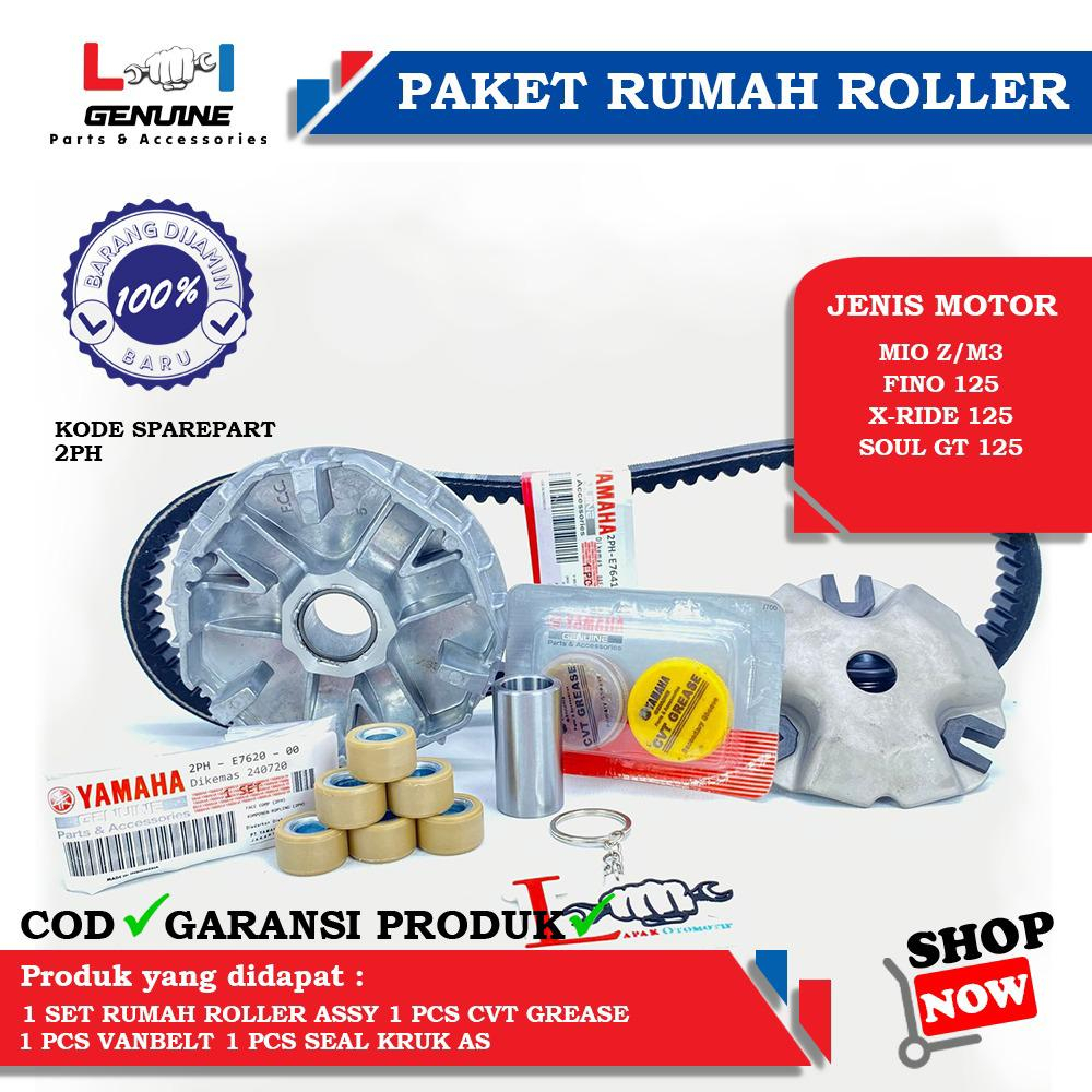 -LOI- PAKET RUMAH ROLLER SET VANBELT MIO M3, FINO FI 125, MIO Z, SOUL GT 125 &amp; KIPAS ROLLER MIO M3, MIO Z, FINO FI 125