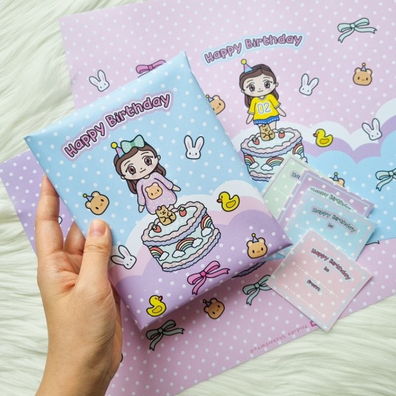 

[Sticker Party] Bungkus Kado Hadiah Ulang Tahun Paper Doll House KADO