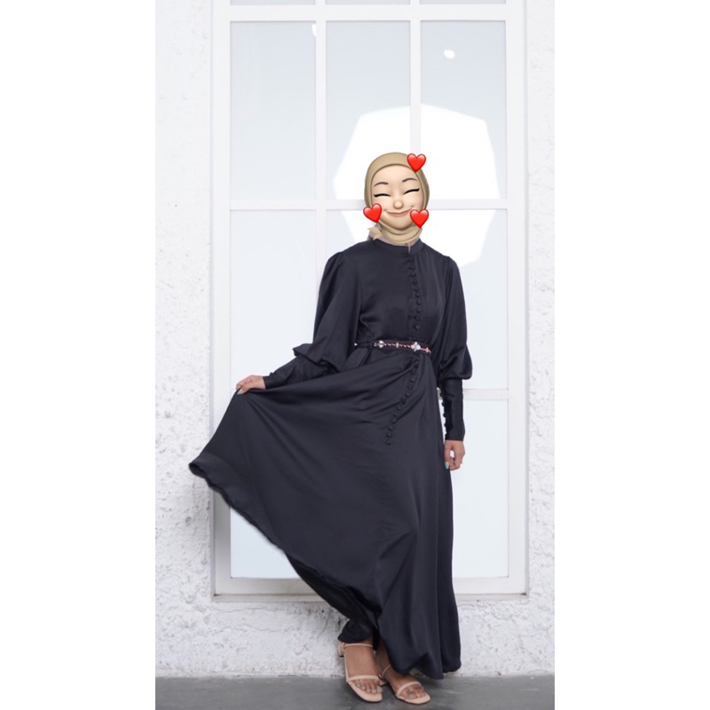 Arabella Dress Azhara (Dress Gamis Hitam)