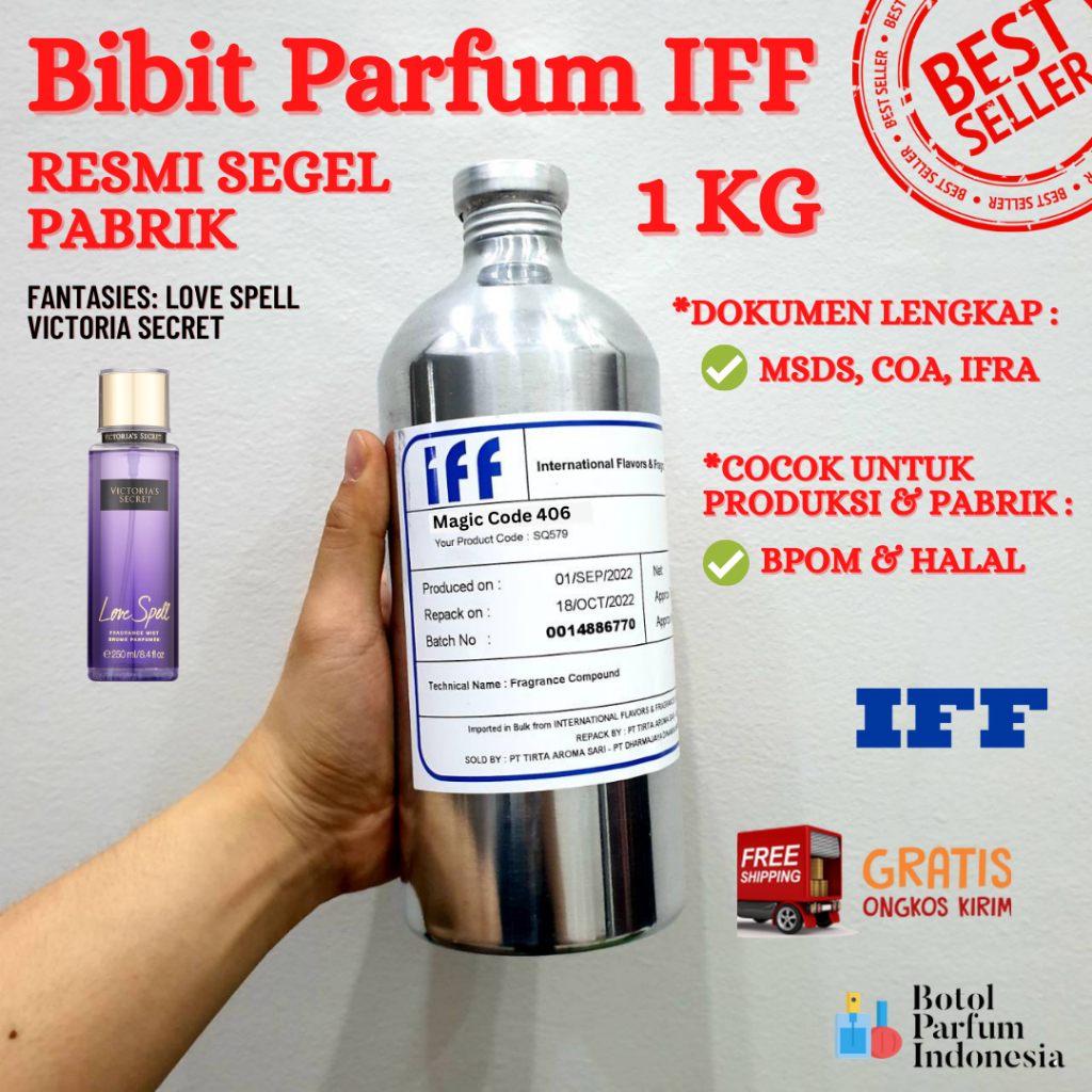BIBIT PARFUM SEGEL Magic Code 406 BY IFF MURNI 100% - MSDS COA IFRA