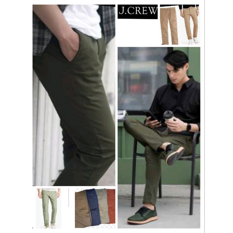 Celana Chinos Pria J*CRW Celana Kerja // Celana Formal Kantor Original