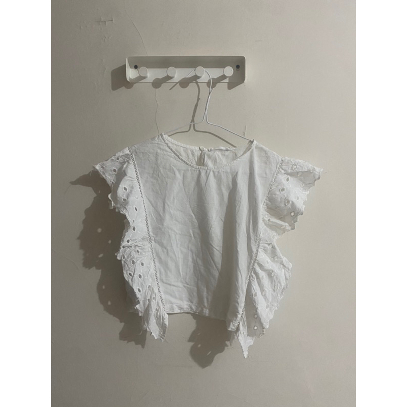 mango top ruffle top crop top