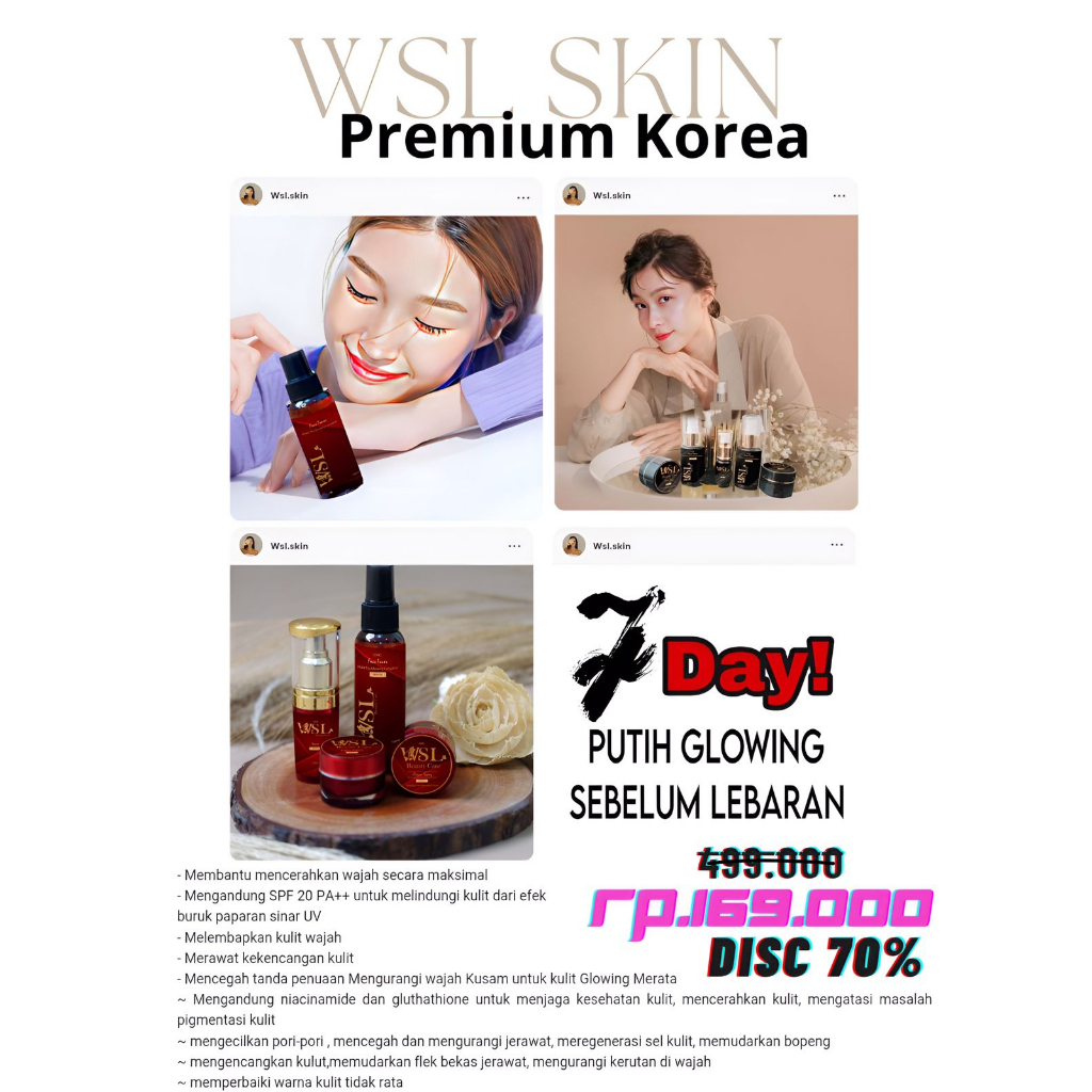 WSL Beauty Care Skincare BPOM Paket Lengkap