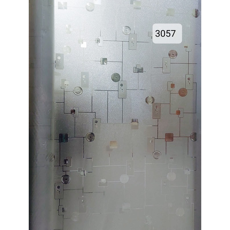 Stiker Kaca Sandblast Motif Glitter Lebar 122cm 3057